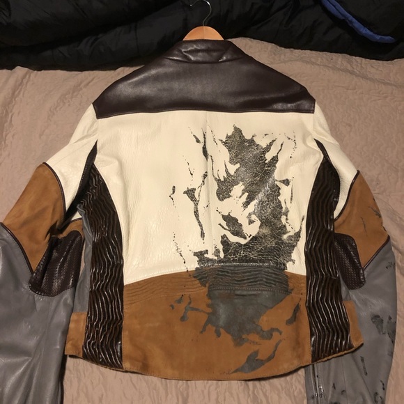 Gianfranco Ferre leather biker jacket new w/o tags